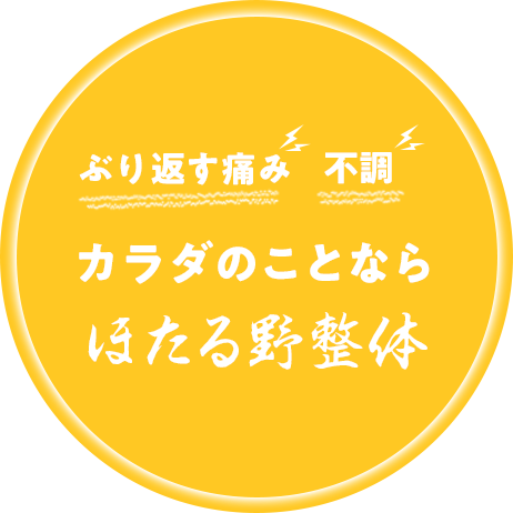 ぶり返す痛み、不調、カラダのことならほたる野整体